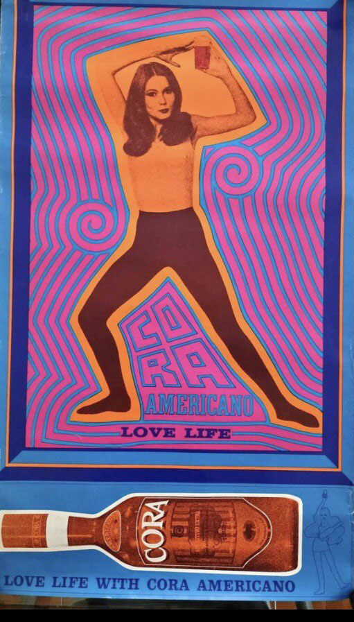 Manifesto Americano Cora illustratore M.Lecourt 60x85 telato